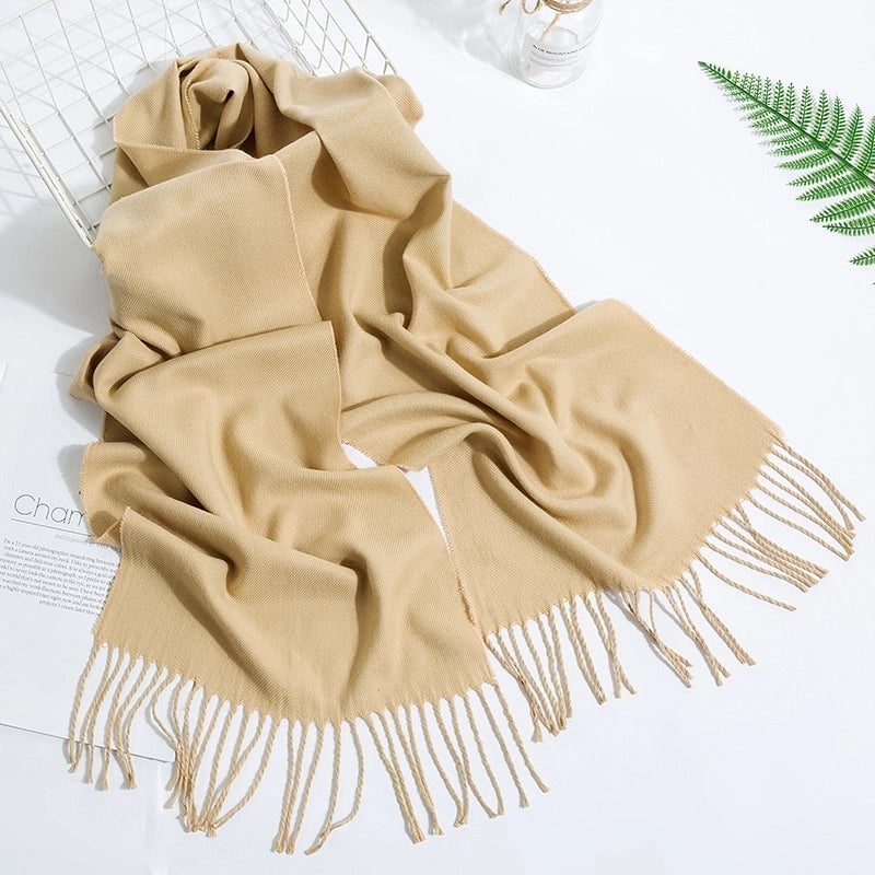 Adult Scarves Autumn And Winter New Tide Fashion Fashion Pure Color Scarf Men's Warm Cashmere Scarf