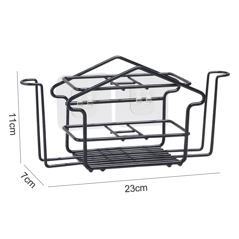 Fengyue New Arrival Metal Wire Bathroom Toothbrush Toothpaste Cup Metal Holder Storage Rack