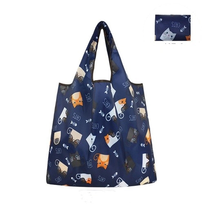 Women's Minimalist Classic Style Color Block Oxford Cloth Shopping Bags