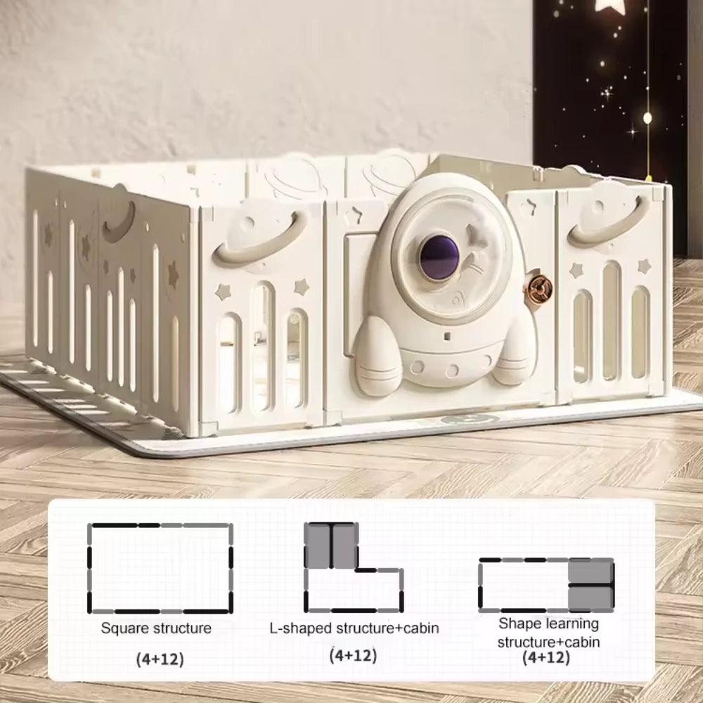 3D Astronaut Design Playpen with Tent 14+2