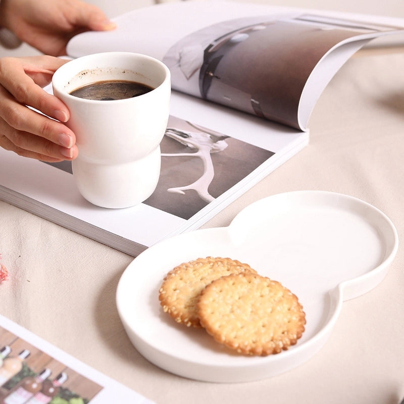 Coffee Cup And Saucer Suit Shufulei Muffin Snack Plate Creative Ceramic Breakfast Plate Home Afternoon Tea Plate