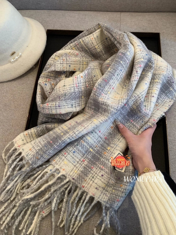 Women's Minimalist Classic Style Solid Color Imitation Cashmere Scarf