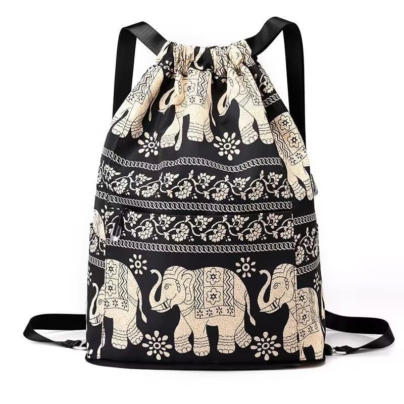 💚🧡Drawstring Foldable Large Capacity Dry-wet Separation Travel Sports Backpack