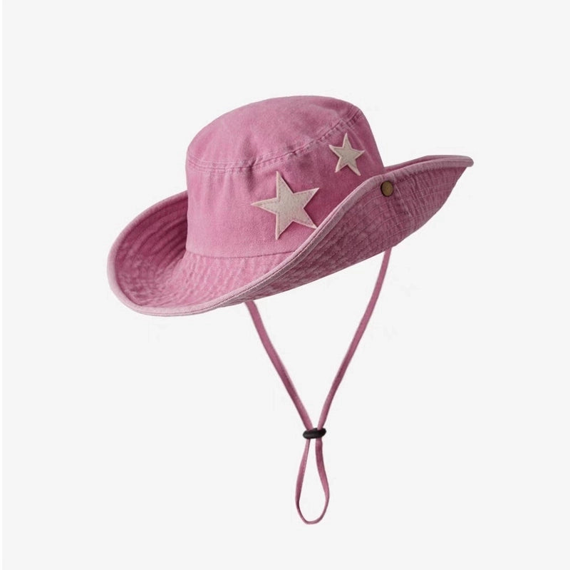 Unisex Minimalist Classic Style Color Block Crimping Bucket Hat