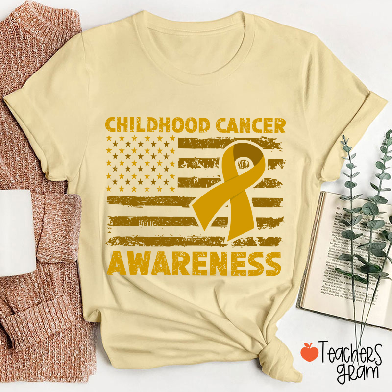 Childhood Cancer Awarenwss Teacher T-Shirt