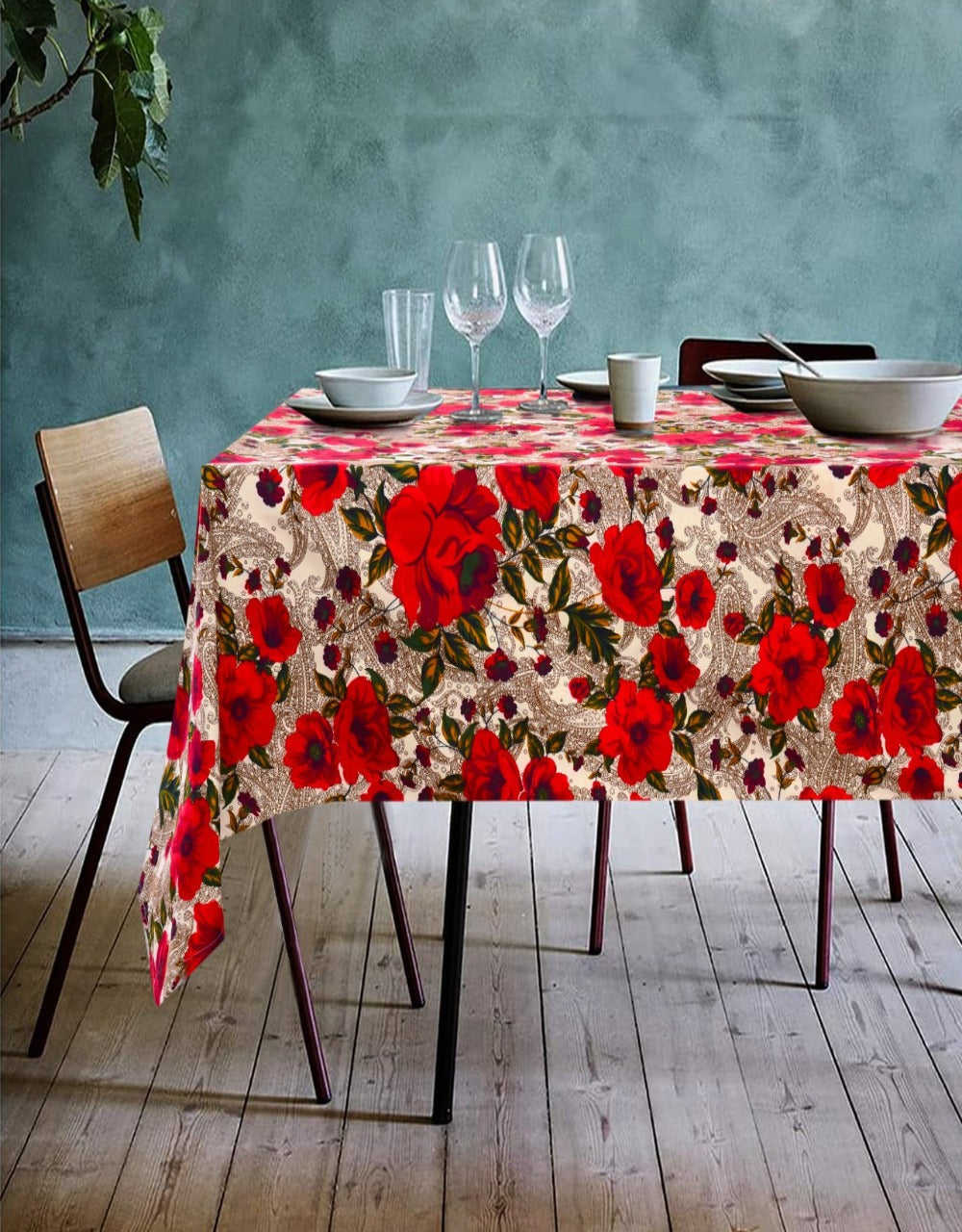 6 & 8 Seater Digital Printed Table Cover(4643)-TB45