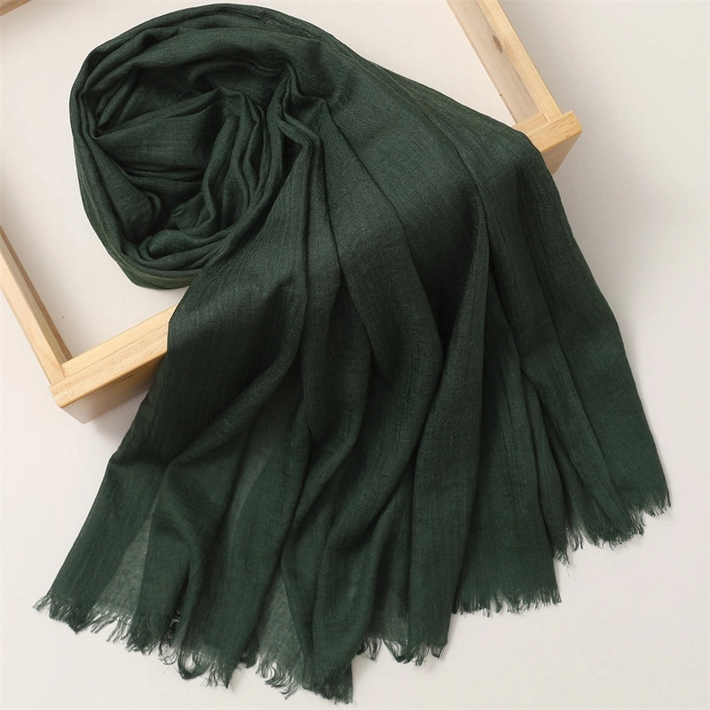 Women's Basic Solid Color Polyester Scarf
