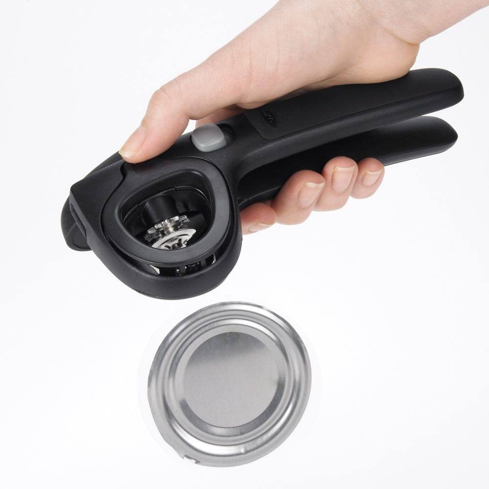 Locking Can Opener with Lid Catch