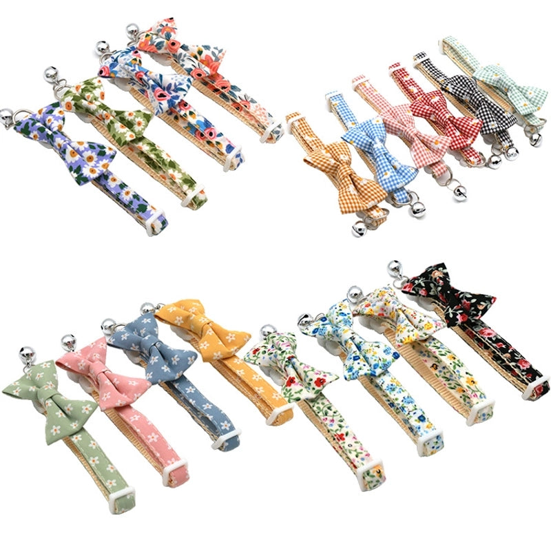 Sweet Cotton Polyester Lattice Pet Collar