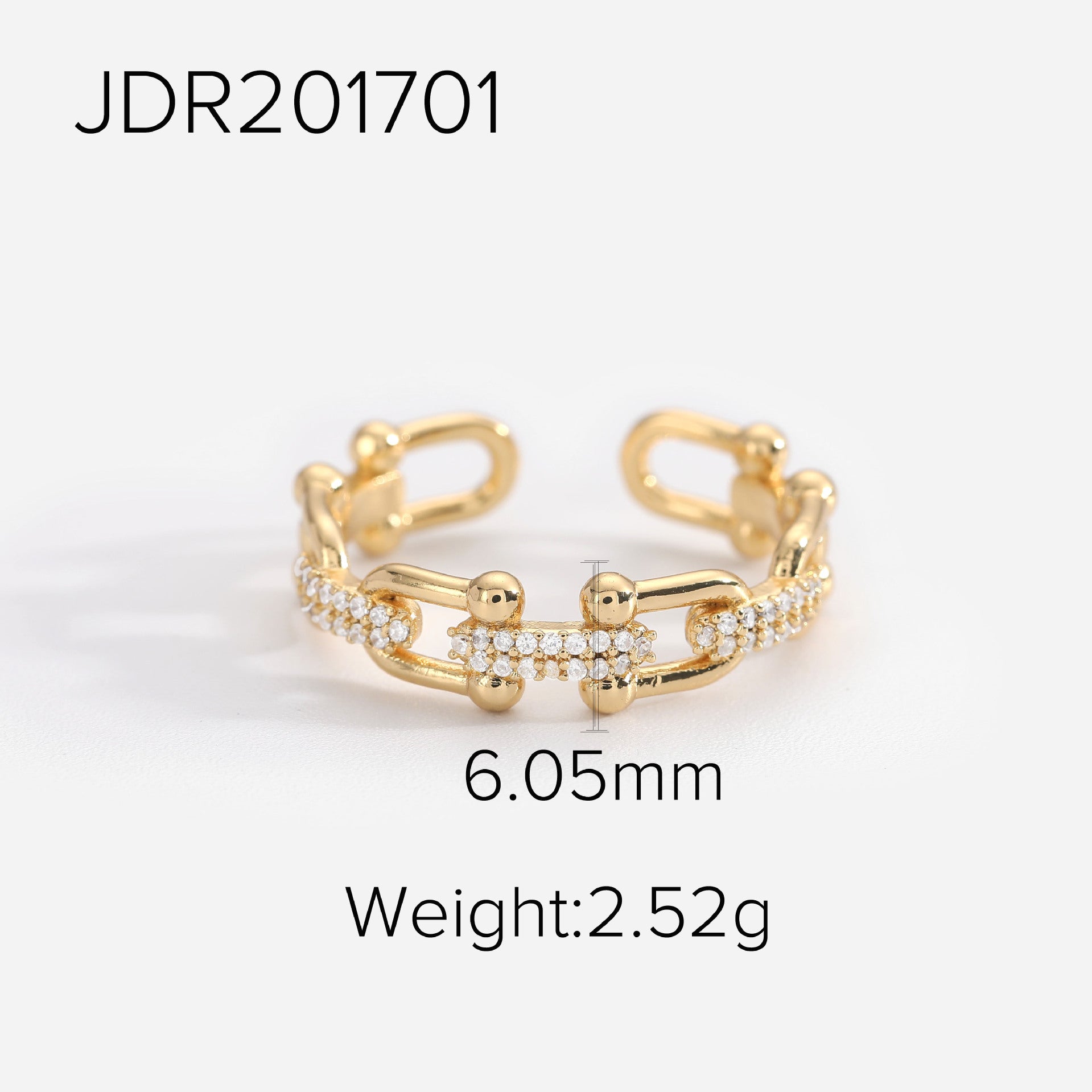 Women  Round Copper 18K Gold Plated Rings
