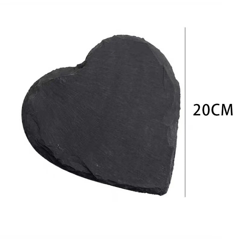 Slate Dinner Plate Dessert Sushi Plate Western Food Black Slate Plate Tableware Flat Plate Barbecue Steak Plate