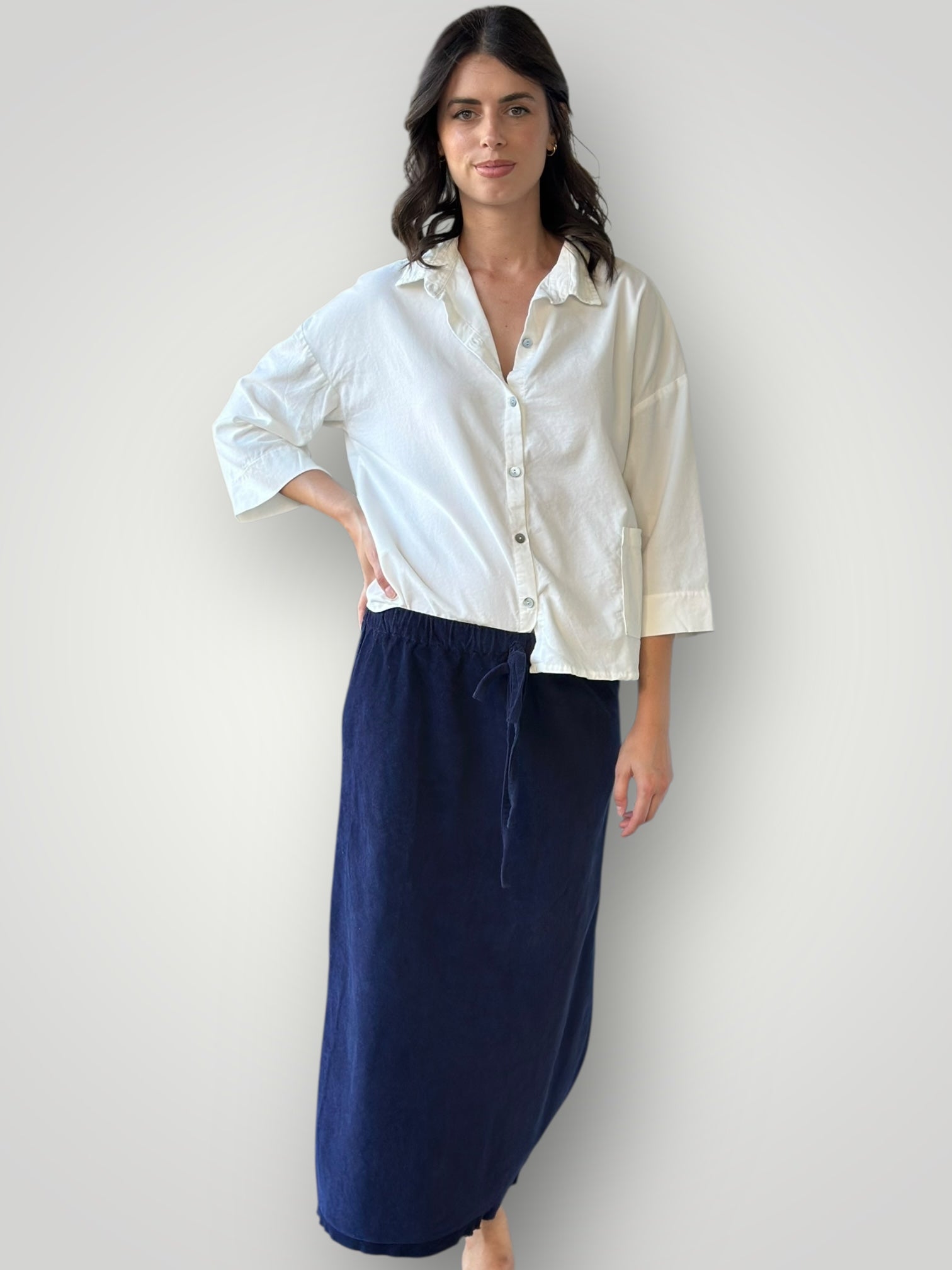 anthea skirt-indigo cord