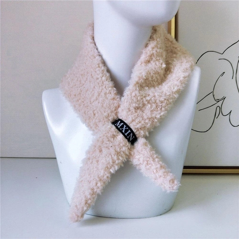 Women'S Sweet Solid Color Patchwork Scarf
