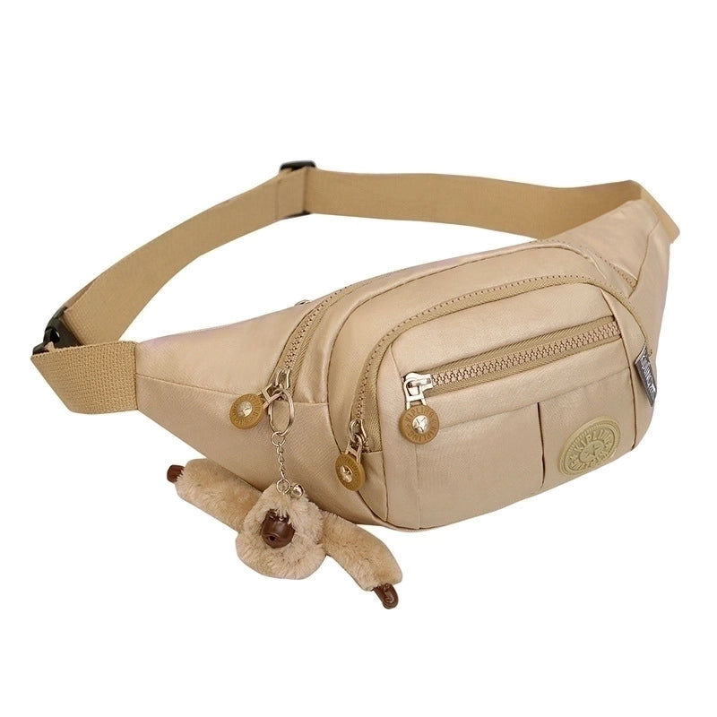 Women's Basic Solid Color Nylon Waist Bags