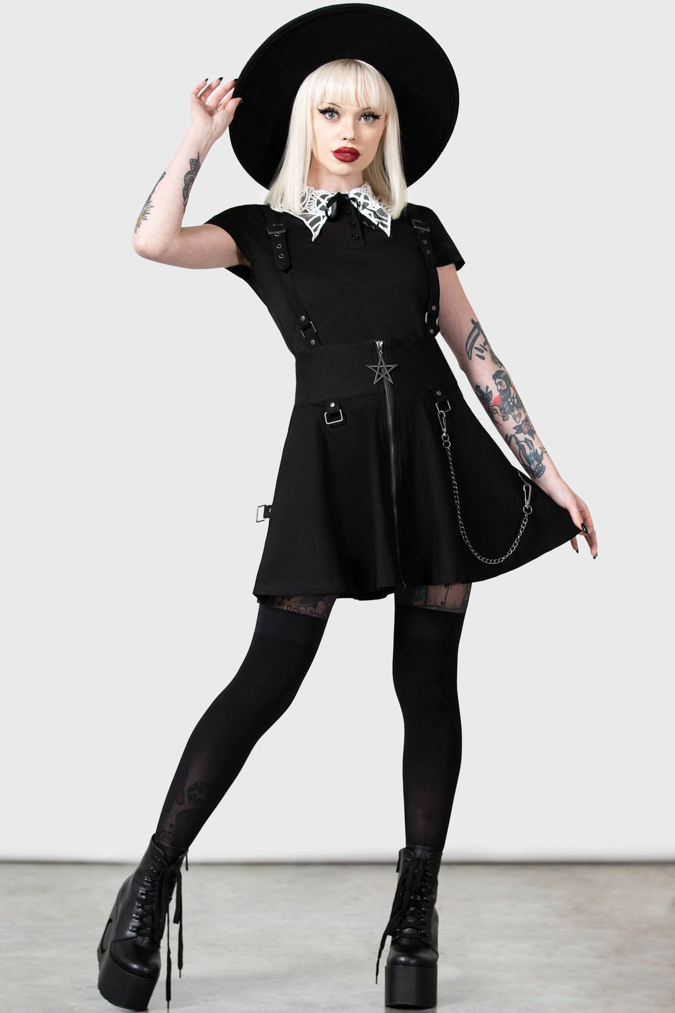 Study Hell Suspender Skirt [B]