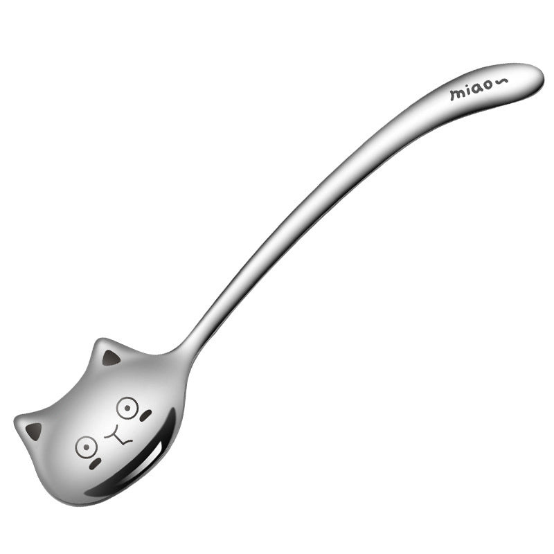 Cute Cat 304 Stainless Steel Spoon 1 Piece
