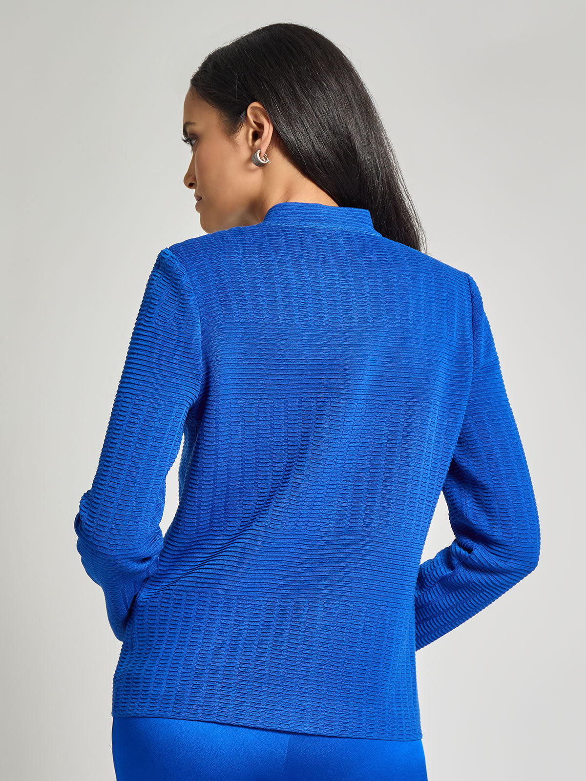 Tailored Tonal Ottoman Knit Jacket - Vanity Fit