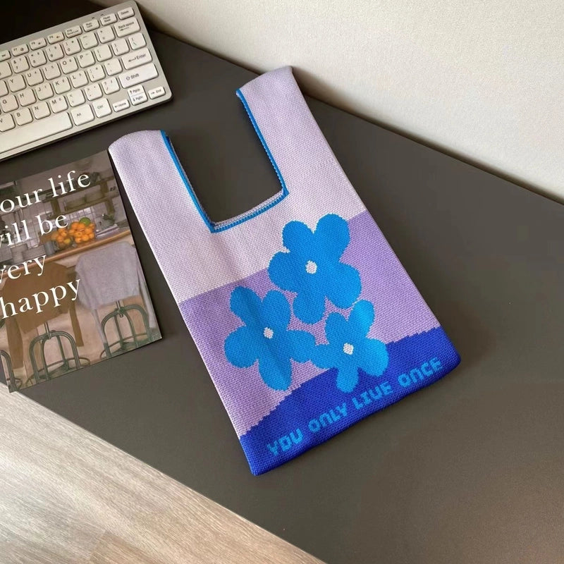 Women's Classic Style Floral Polyester Shopping Bags