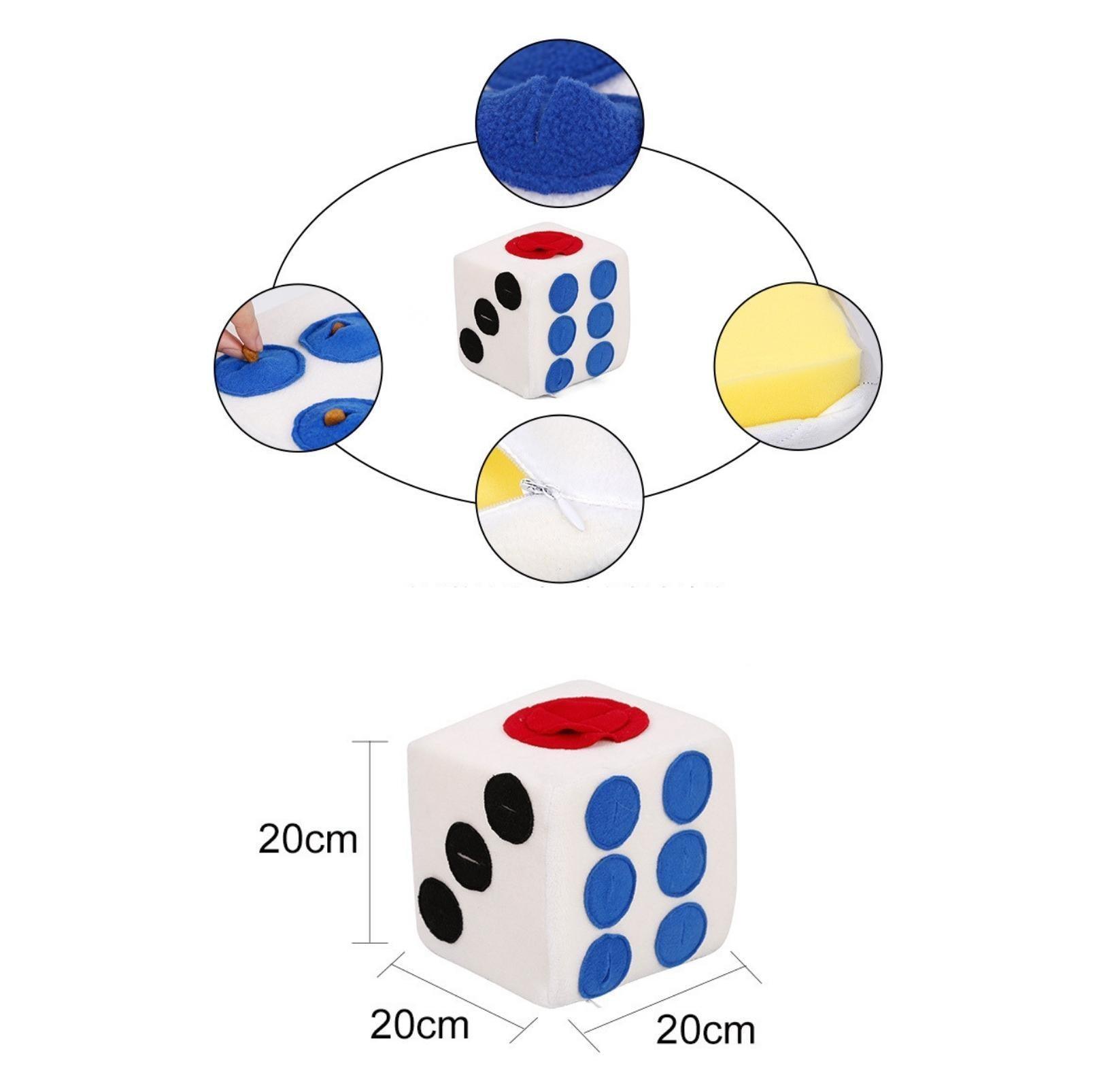 Dice Style Plush Pet Snuffling Toy Dog Intelligence and Slow-Eating Training Toy