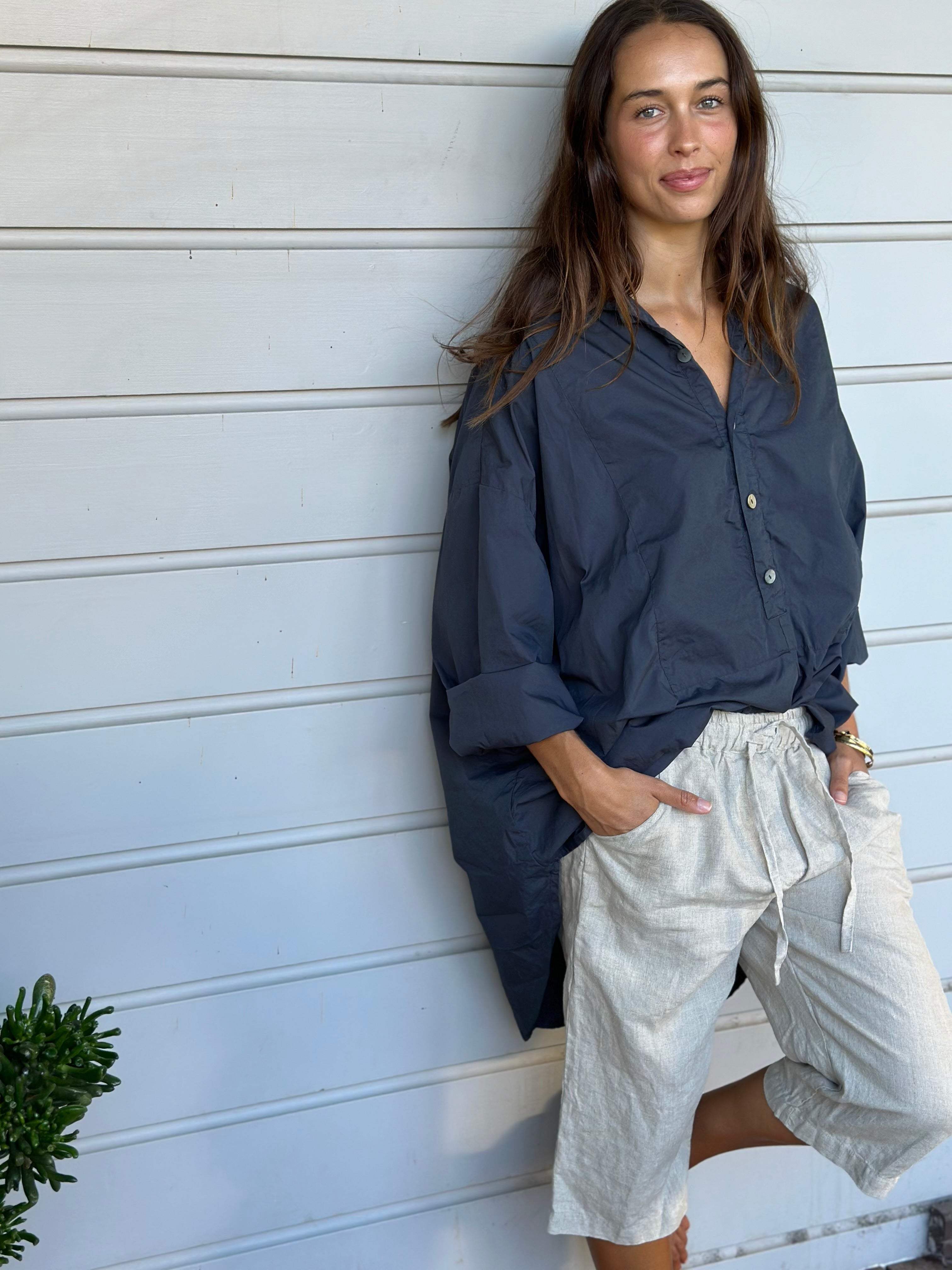 billy short-natural linen