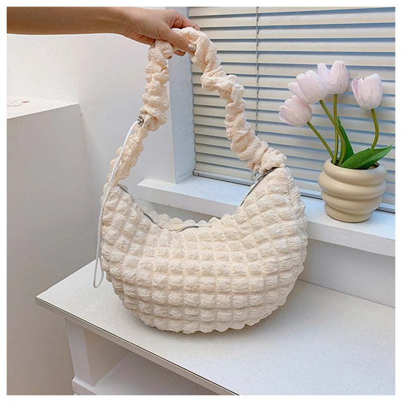 Women's Medium Cloth Solid Color Streetwear Zipper Underarm Bag