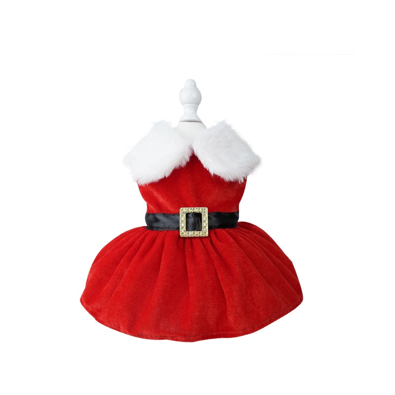 Pet Christmas Clothes Winter Old Man Classic Dog Clothes Christmas Dress Winter New Year Clothes Holiday One Piece