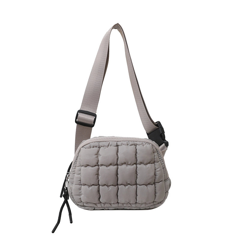 Women's Small Pu Leather Solid Color Elegant Square Zipper Crossbody Bag