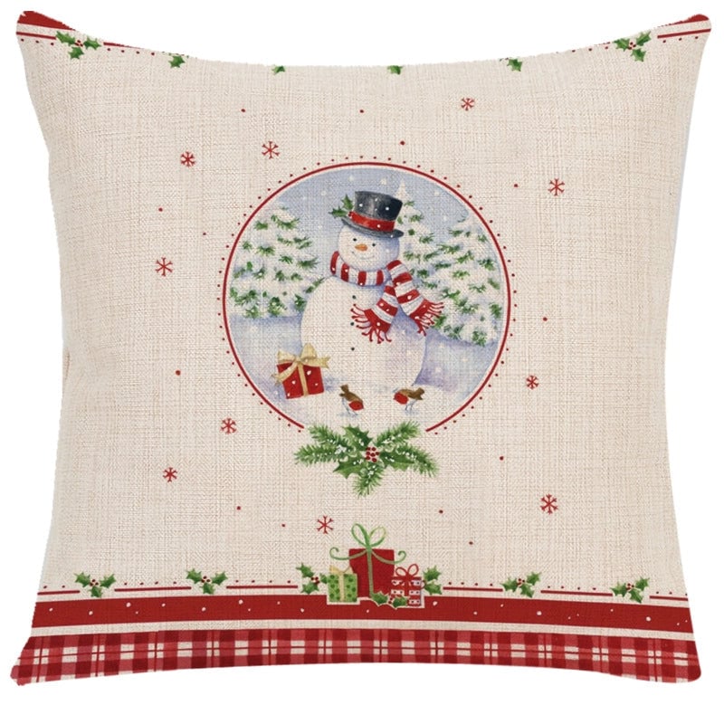 Cute Santa Claus Letter Chemical Fiber Pillow Cases