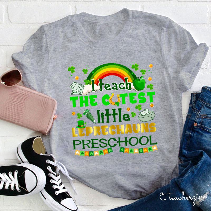 Personalized Grade I Teach The Cutest Little Leprechauns Teacher T-Shirt