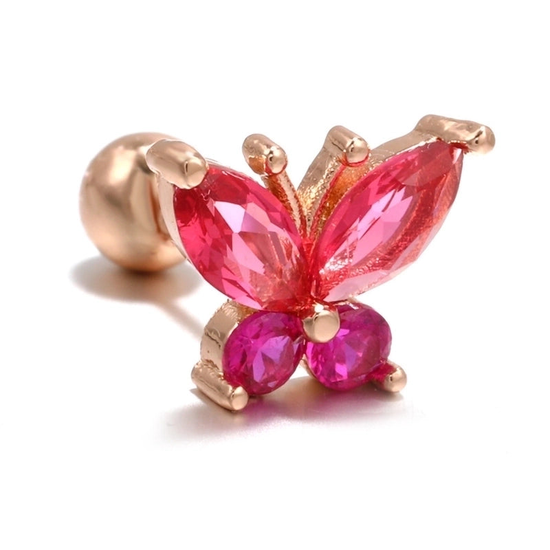 Ear Cartilage Rings & Studs Animal Brass Gem