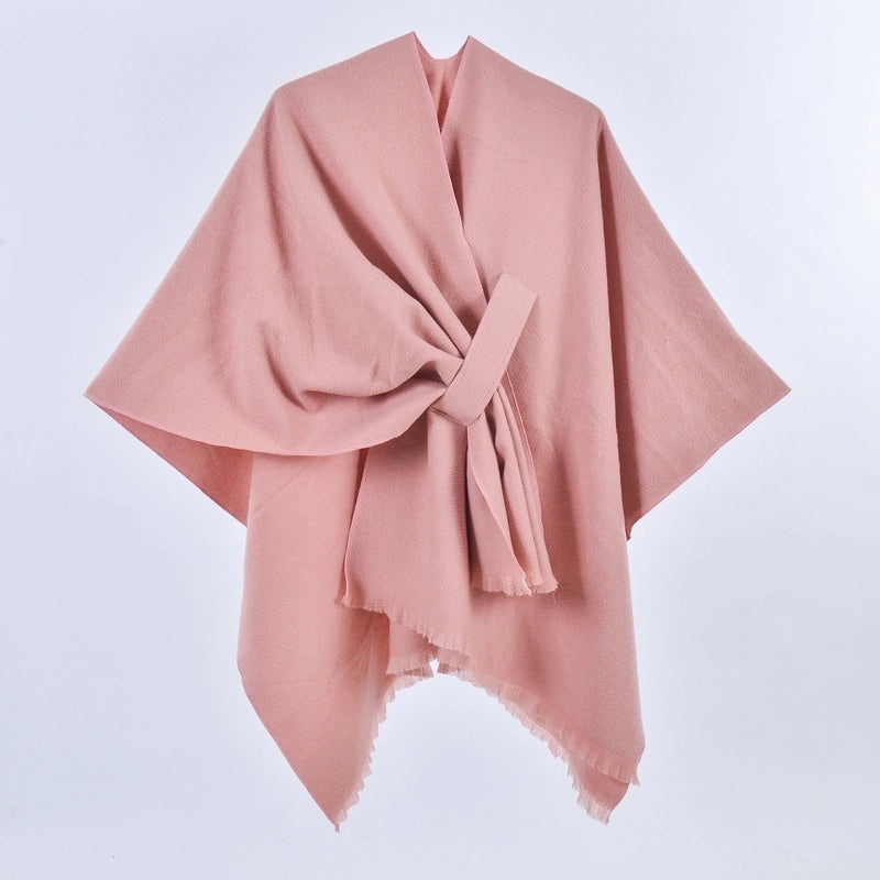Women's Casual Color Block Imitation Cashmere Shawl