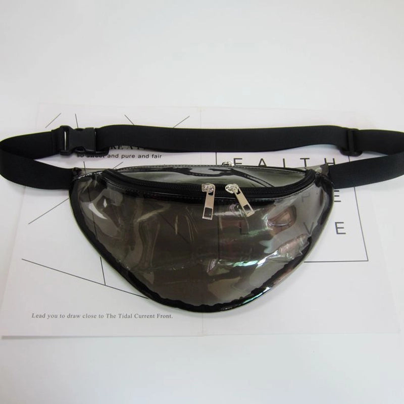 Ladies Waist Bag Running Outdoor Sports PU Colorful Laser New Shoulder Slung Chest Bag Men