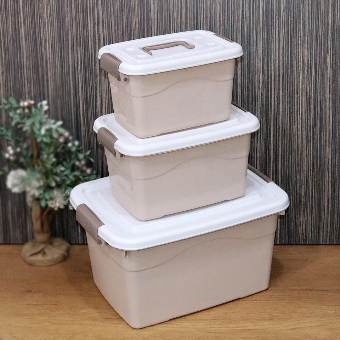 Beige Big Plastic Containers