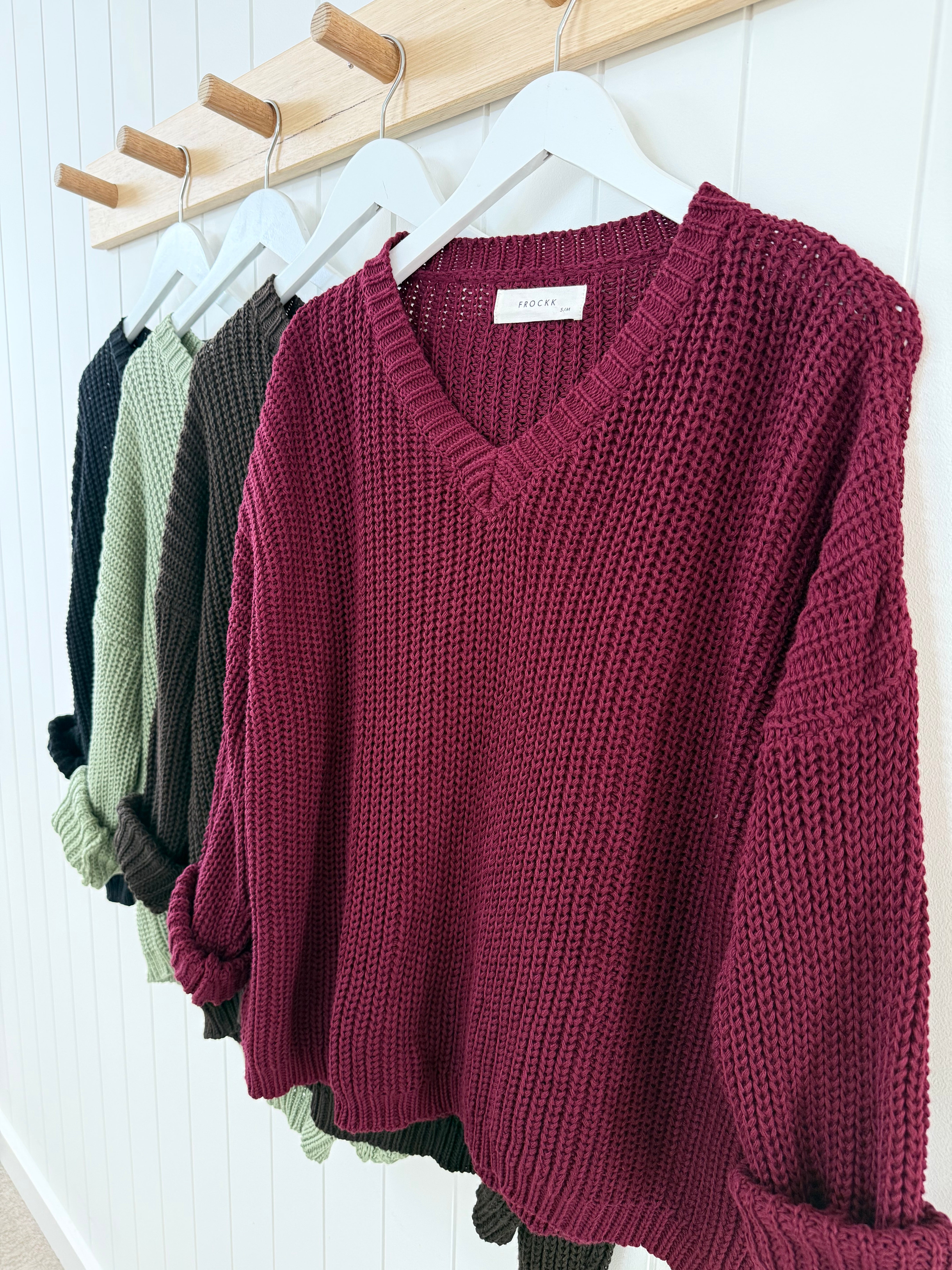 jasper cotton knit - merlot