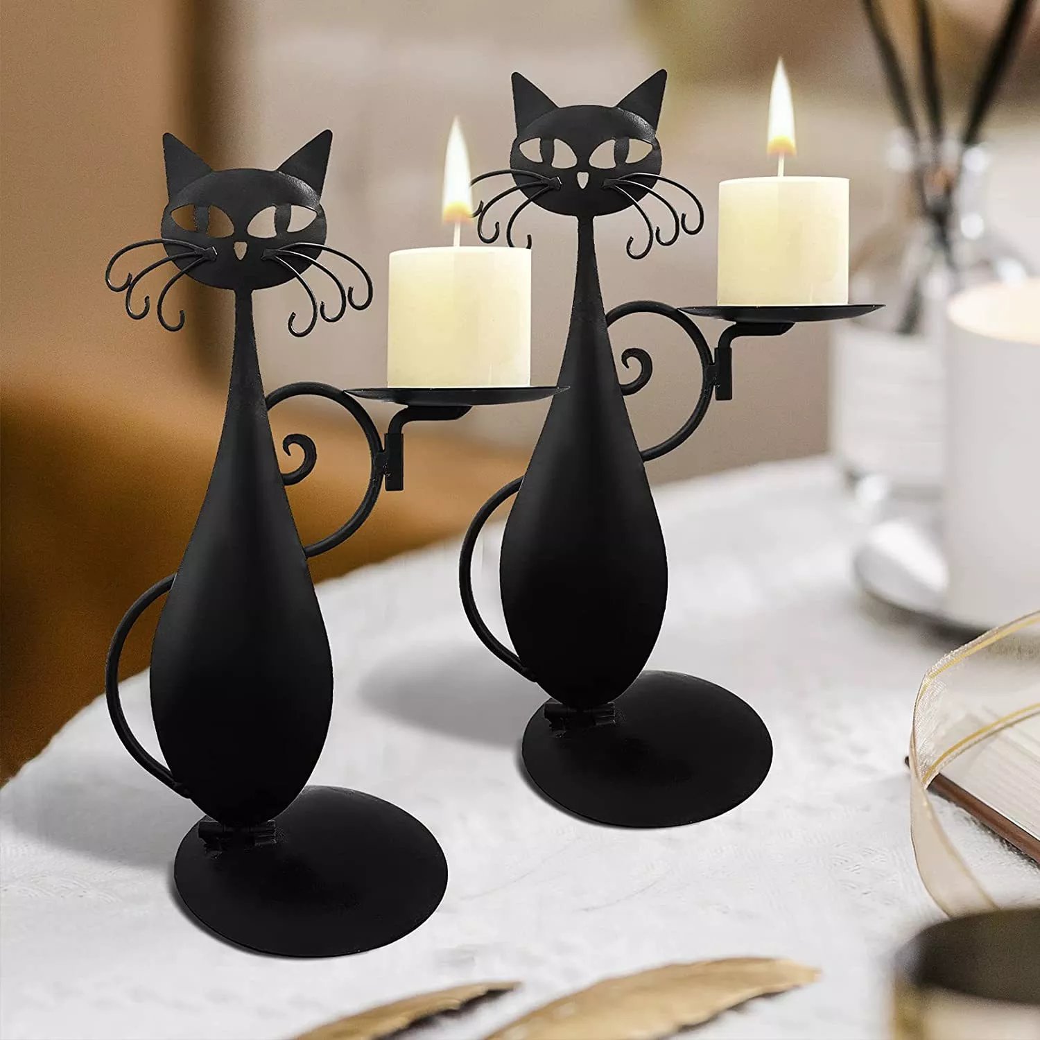 🔥Hot Selling | 48% OFF😺Black Cat Candle Holder