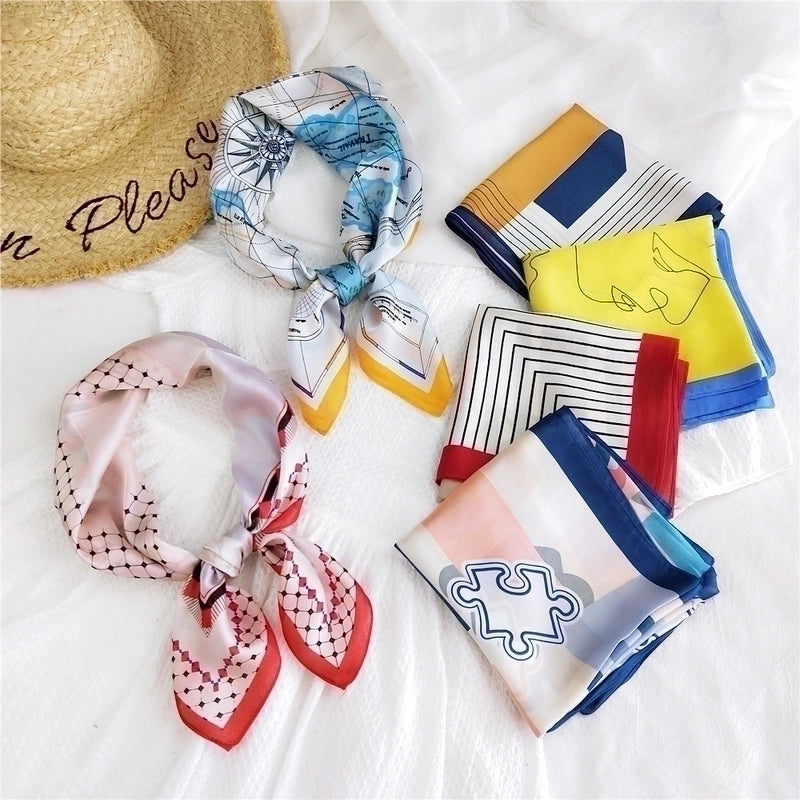 Silk Scarf Wild Neck Small Square Scarf