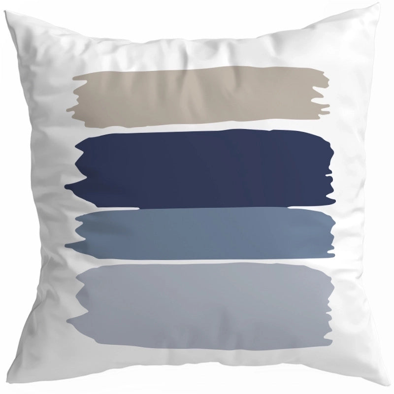 Exaggerated Modern Style Artistic Geometric Color Block Fibre Peach Skin Pillow Cases