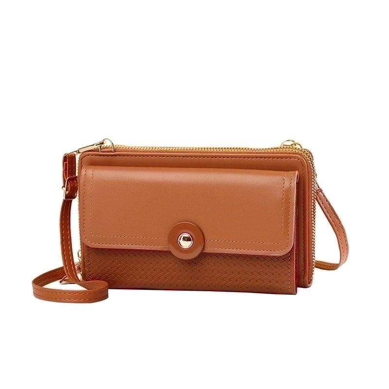 Women's Pu Leather Solid Color Basic Zipper Phone Wallets