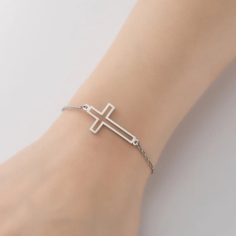 Minimalist Geometric Titanium Steel Bracelets Plating No Inlaid Stainless Steel Bracelets