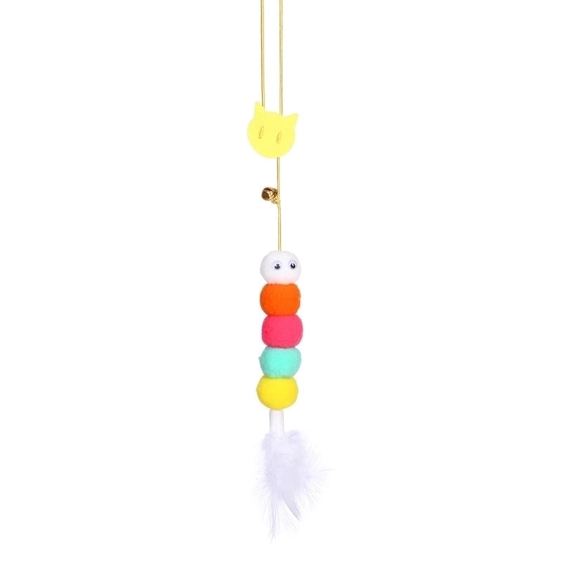 New Hanging Cat Teaser Toy Hanging Door Elastic String Cat Teaser Toy Feather Little Mouse Cat Teaser Self-hi Relieving Stuffy