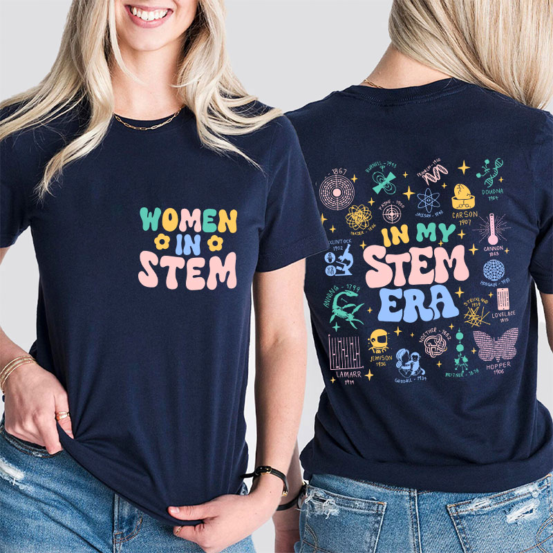 Cool Science In My Stem Era Teacher Two Sided T-Shirt