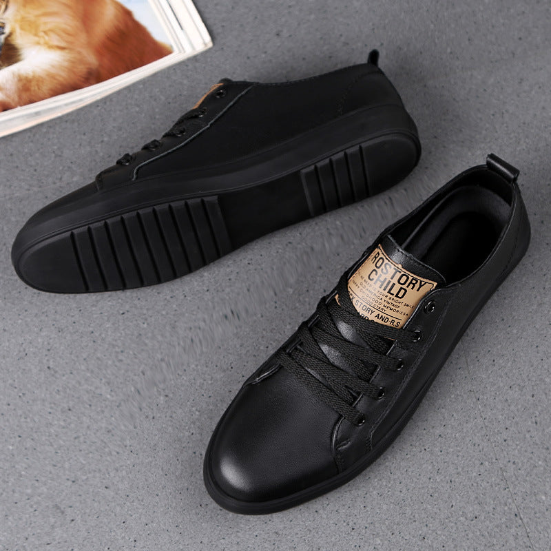 Men's Low-Top Leather Casual Sneakers (In Stock)