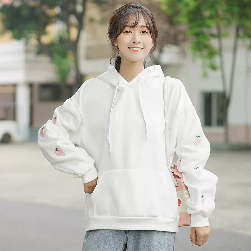 Strawberry Embroidered Sweatshirt KF90024