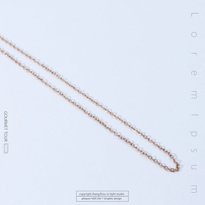 Titanium Steel Minimalist Plating Solid Color Necklace
