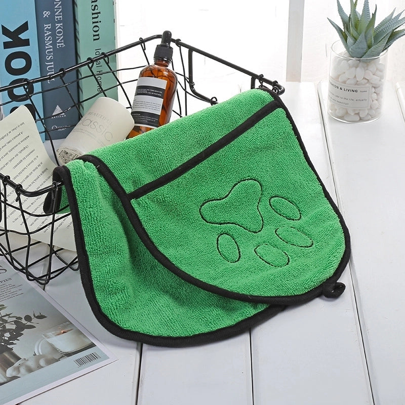 Pet Towel Water-absorbing Quick-drying Bath Towel Dog Cat Bathrobe