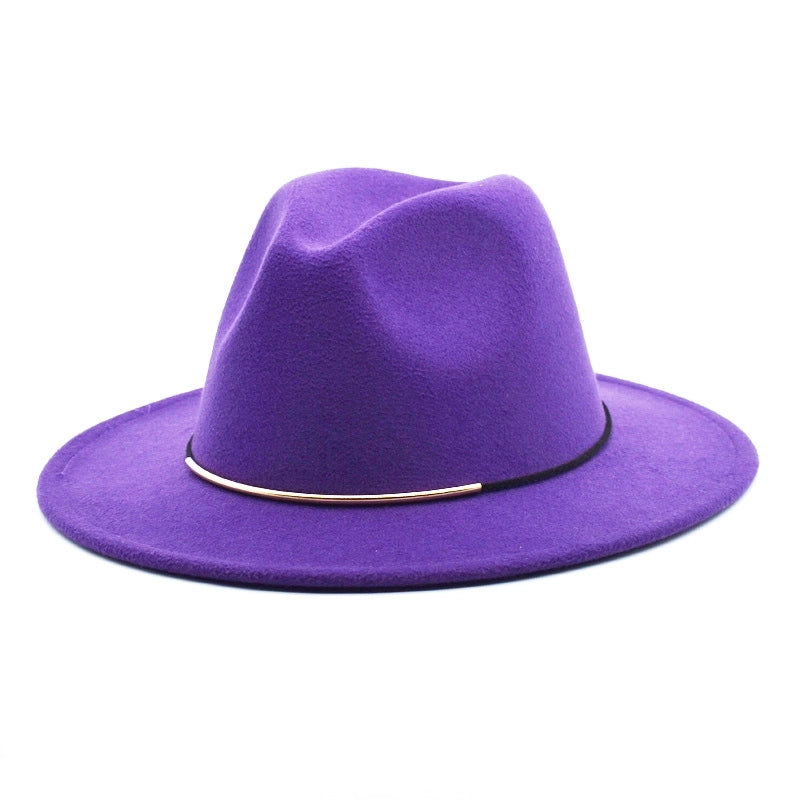 Men's Jazz Hat British Harajuku Style Retro Top Hat Women's Trendy Women's Woolen Hat