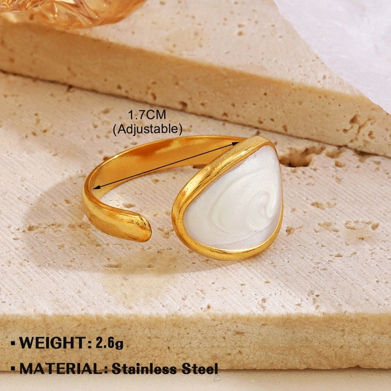 Minimalist Geometric 304 Stainless Steel Plating Open Rings