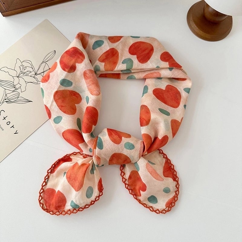 Women's Elegant Sweet Printing Cotton And Linen Silk Scarf