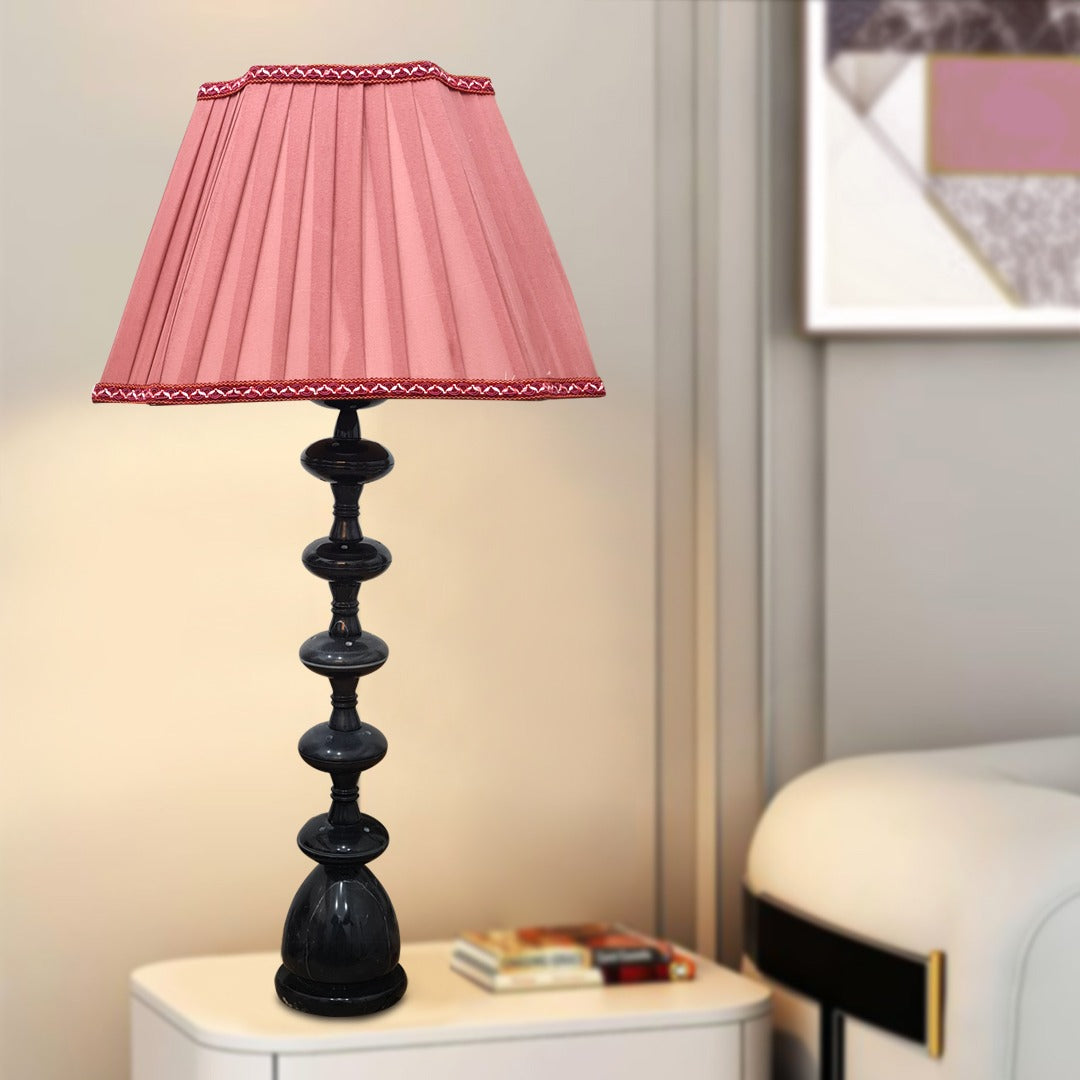 Black & Pink Marble Table Lamp