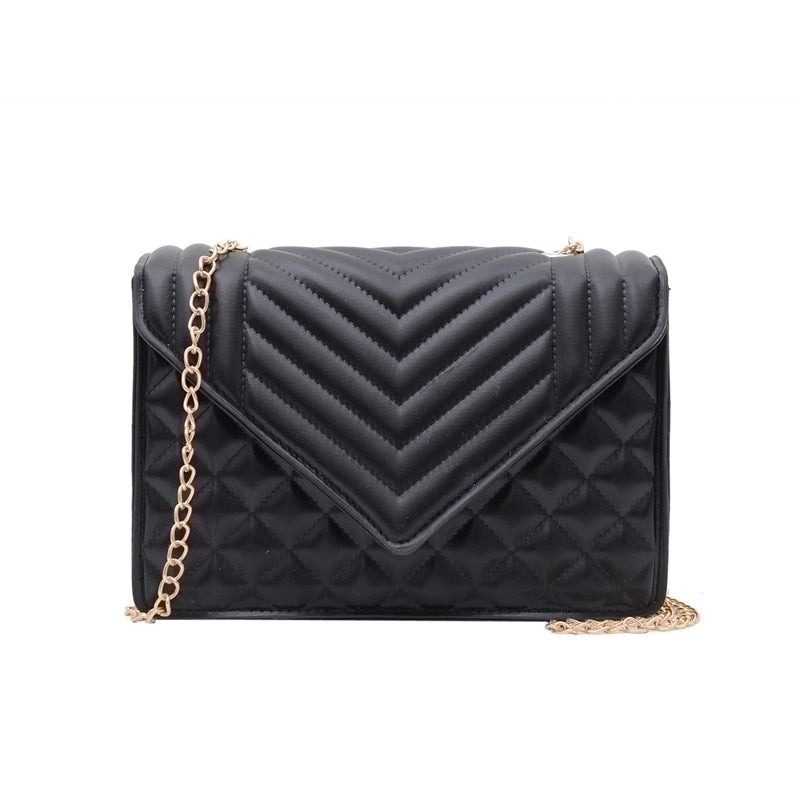Women's Small Pu Leather Solid Color Streetwear Square Flip Cover Crossbody Bag